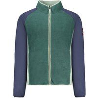 Fleece Jacke mit Reißverschluss und Kontrastärmeln