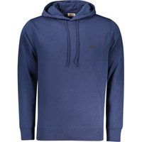 Klassischer blauer Baumwollmischungs-Kapuzenpullover