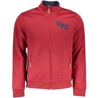 Herren Rote Sweatshirtjacke mit Reißverschluss