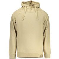 Beiges Baumwollmischung Hoodie-Sweatshirt