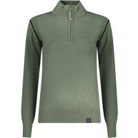 Damen Viskosemischung Half-Zip Pullover