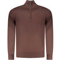Herren Strickpullover aus Viskose mit halbem Reißverschluss