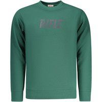 Grünes Baumwoll-Sweatshirt mit Logo für Herren