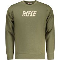 Herren Sweatshirt aus grünem Baumwollmischgewebe