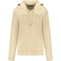 Kapuzenpullover mit Strasslogo und Reißverschluss