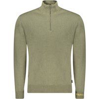 Herren Baumwollmischung Pullover mit Viertelreißverschluss