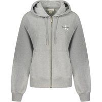 Grauer Kapuzenpullover mit Reißverschluss