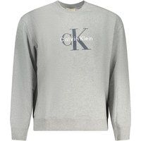 Graues Baumwoll-Sweatshirt mit Logo-Print