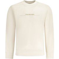 Beige Baumwollmischung Rundhals-Sweatshirt