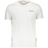 Klassisches Baumwoll-T-Shirt mit Rundhalsausschnitt und Tasche