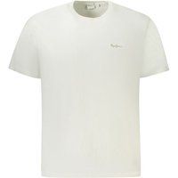 Klassisches creme Baumwoll Logo T-Shirt