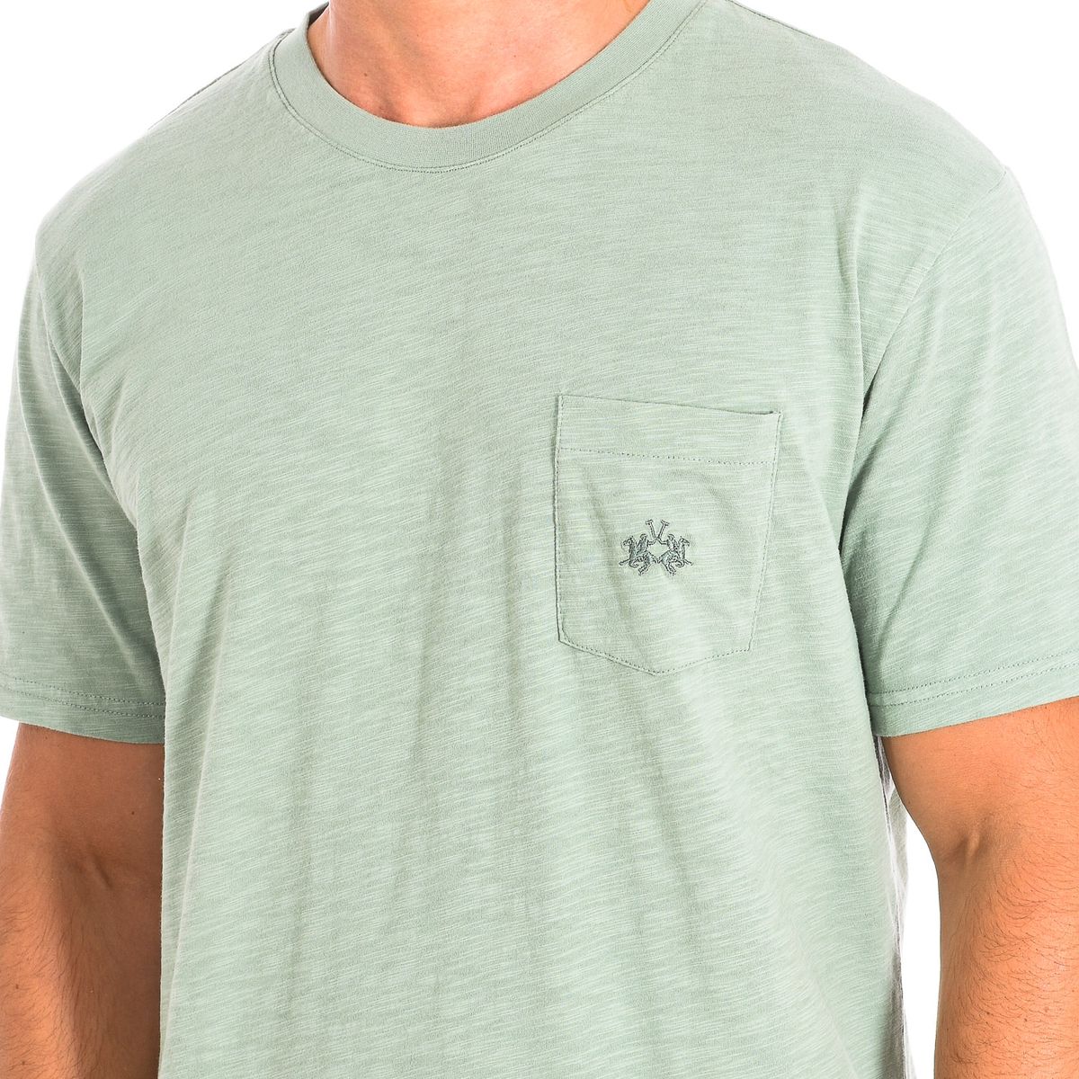 T-Shirt mit Rundhalsausschnitt und Brusttasche