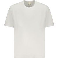 Klassisches weißes Baumwoll-T-Shirt mit Rundhalsausschnitt
