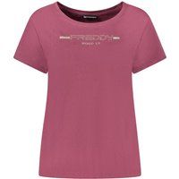 Verziertes Baumwoll-T-Shirt mit Logo