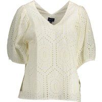 Ösenbestickte Bluse im Blumenstil