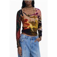 Langarmshirt mit Muster und Print