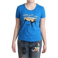 Moschino Tischfußball T-Shirt Blau