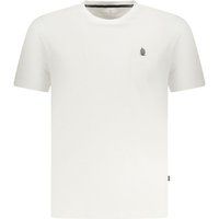 Herren Weißes Baumwoll-T-Shirt mit Rundhalsausschnitt