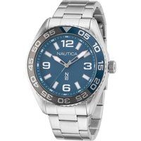 Blaue Zifferblatt-Edelstahl-Uhr