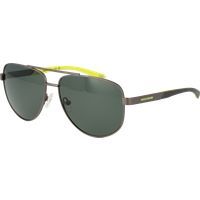 Gunmetal Pilotenbrille mit grünen Gläsern