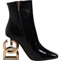 Dolce & Gabbana Schwarze Jackie Leder Stiefel in Halbhoher Form
