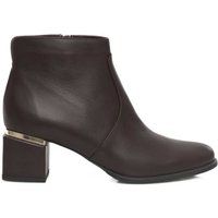 Elegante Burgunderrote Leder Stiefeletten