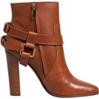 Leder-Stiefeletten mit Schnallendetail
