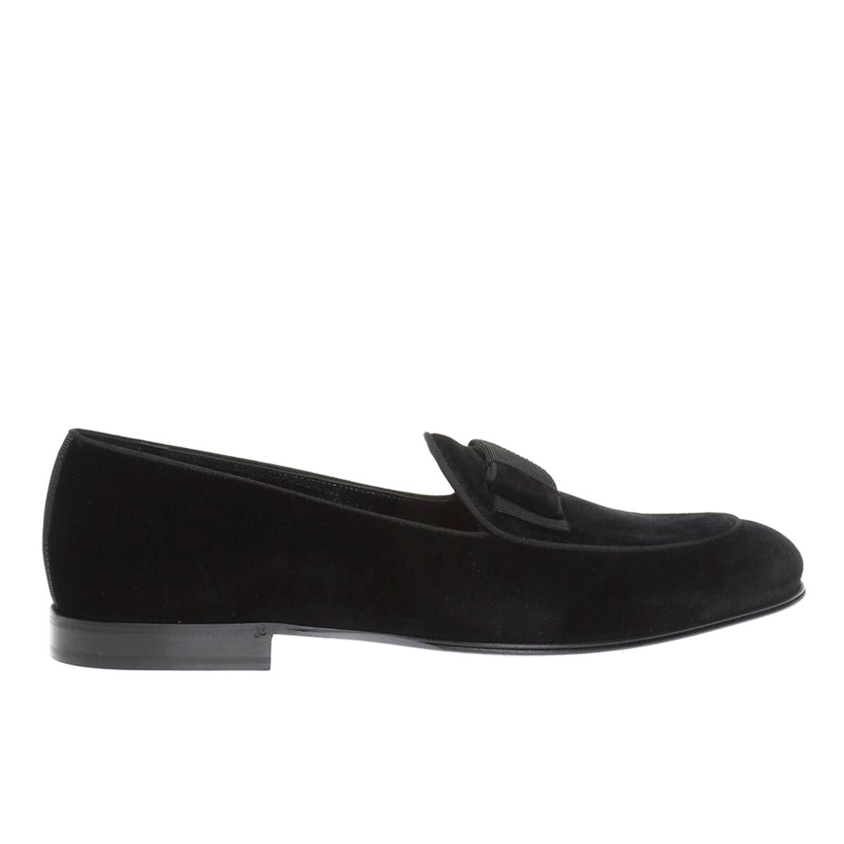 Herren-Velours-Loafer mit Schleifendetail
