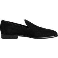 Elegante schwarze formelle Wildleder Slipper