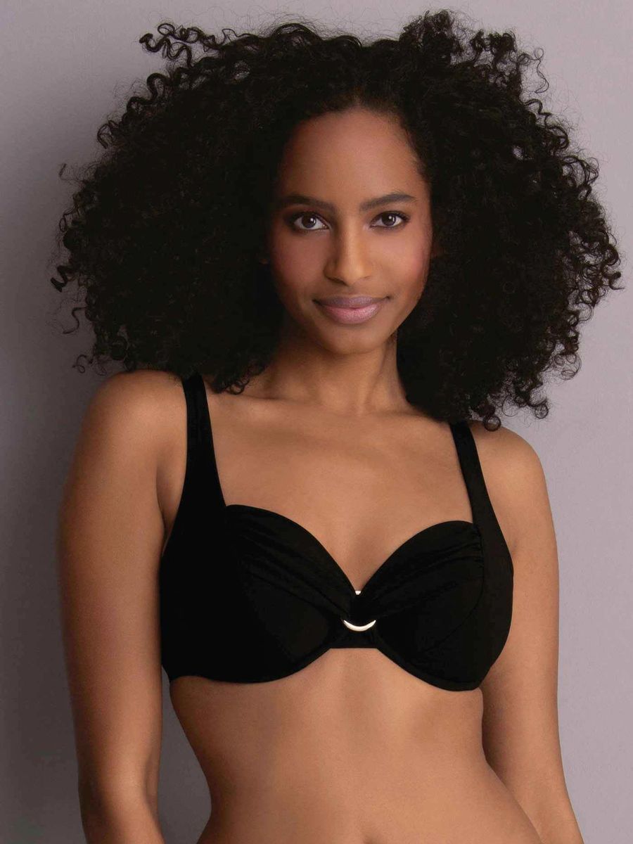 Bikini-Top mit Raffung, Bügel und Ring