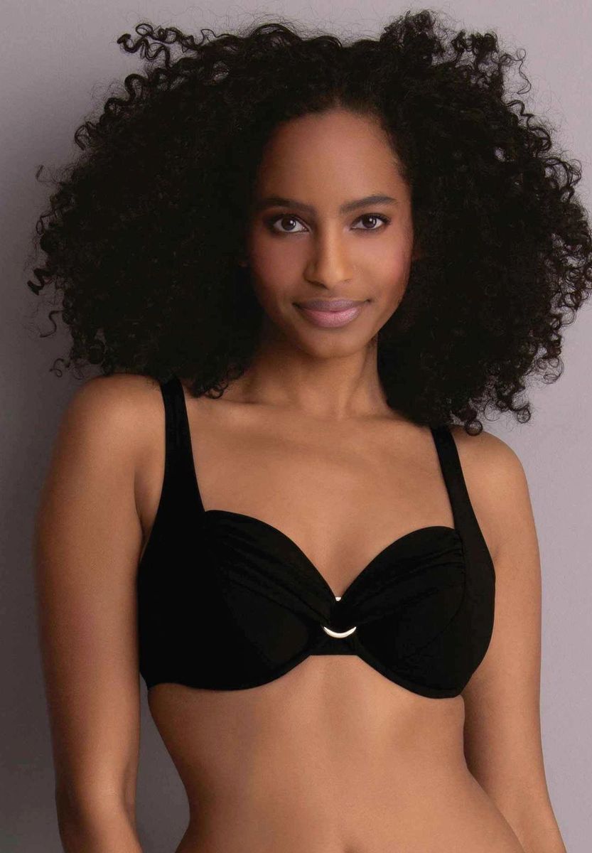 Bikini-Top mit Raffung, Bügel und Ring