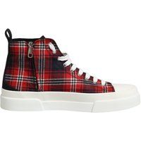 Hochgeschnittene Mode-Sneakers mit Karomuster