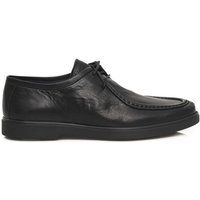 Schwarze Derby Schuhe aus Leder für Herren