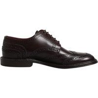 Braune Leder Derby Wingtip Schnürschuhe