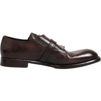 Braune Leder Monk Strap Business Schuhe