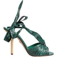Smaragdgrüne Pythonleder-Heels