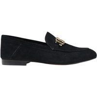 Elegante schwarze Wildleder-Loafer mit Schnalle
