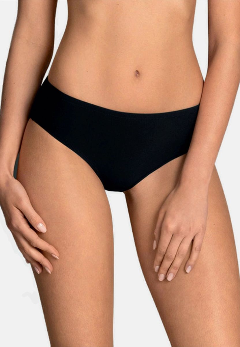 Klassische schwarze Damen-Midi-Slips