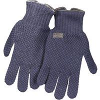 Marineblaue Wollmischhandschuhe für Herren