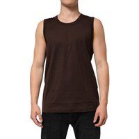Herren Einfarbiges Braunes Tanktop