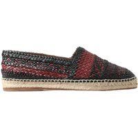 Gewebte Espadrille-Slipper aus Leder
