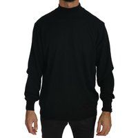 Schwarzer Rollkragenpullover aus Wolle für Herren