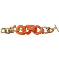 Kettenglieder Armband Gold Orange