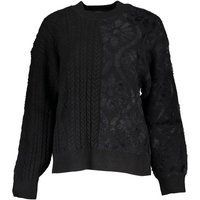 Gemusterter Rundhals-Pullover aus Baumwollmischung