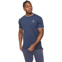 Herren Marineblau Kurzarm T-Shirt