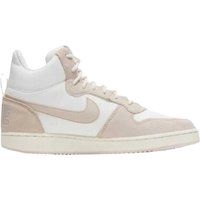 Nike - "Court Borough Premium" Sneaker für Damen, Leder, Knöchelhoch (Weiß/Beige)