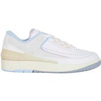 Nike - "Air Jordan 2" Retro Sneaker für Damen, Leder, niedrig geschnitten (Weiß/Cremefarbe)
