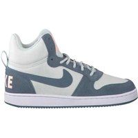 Nike - "Court Borough Premium" Sneaker für Damen, Leder, Knöchelhoch (Weiß/Blau)