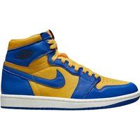 Nike - "Air Jordan 1" Sneaker für Herren/Damen Unisex, Leder, Hoch geschnitten (Gelb/Blau)