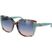 Gemusterte Butterfly-Sonnenbrille mit Verzierungen